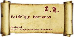 Palágyi Marianna névjegykártya
